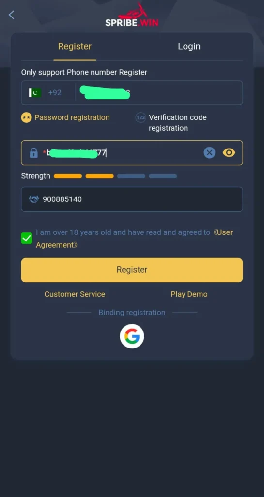 SPRIBE Login and Registration Process (SPRIBE WIN Login) 2 SPRIBE Win Register