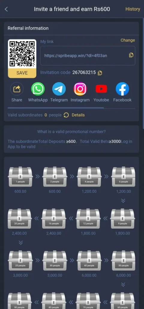 SPRIBE GAME Download (SPRIBE WIN) For Android & iOS 8 Invite Friends and earn money
